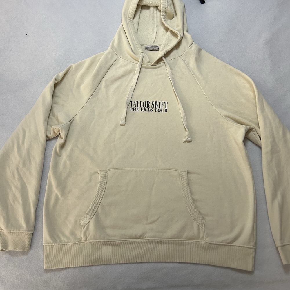 Taylor Swift The Eras Tour Hoodie Exclusive XL Pullover Cream Official Fleece